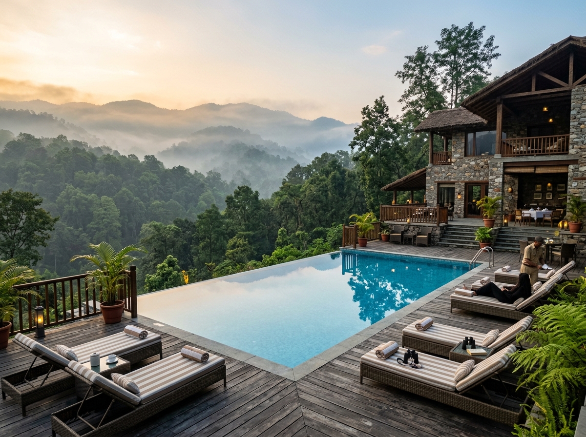 Luxury Resort Pool Jim Corbett